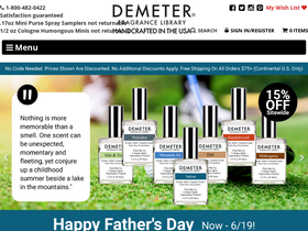 'demeterfragrance.com' screenshot
