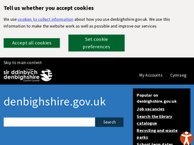 'denbighshire.gov.uk' screenshot