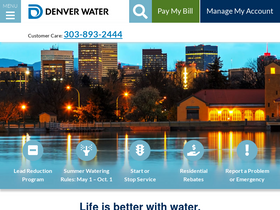 'denverwater.org' screenshot