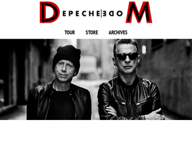 'depechemode.com' screenshot