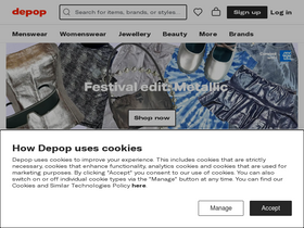 'depop.com' screenshot