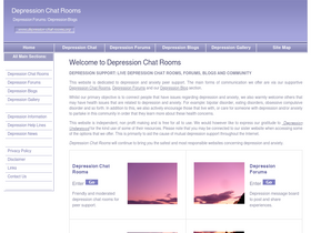 'depression-chat-rooms.org' screenshot