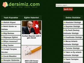 'dersimiz.com' screenshot