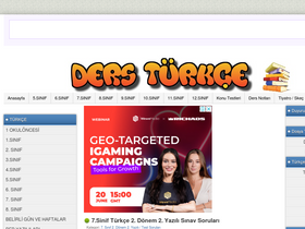 'dersturkce.com' screenshot