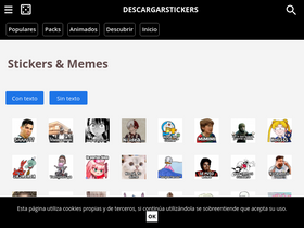 'descargarstickers.com' screenshot