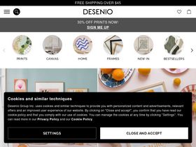 'desenio.com' screenshot