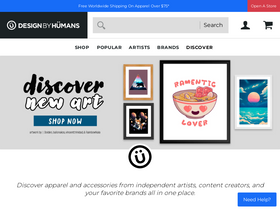 'designbyhumans.com' screenshot