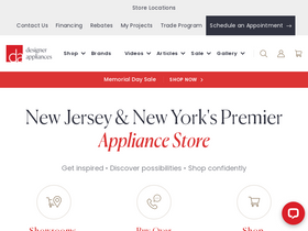 'designerappliances.com' screenshot
