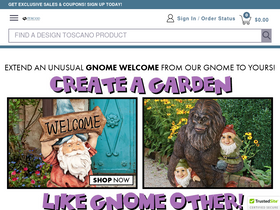 'designtoscano.com' screenshot