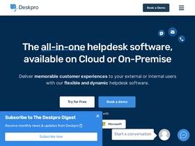 'deskpro.com' screenshot