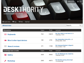 'deskthority.net' screenshot