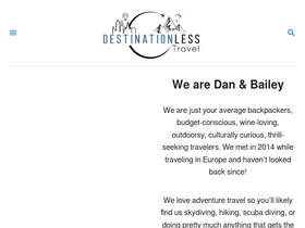 'destinationlesstravel.com' screenshot