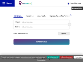 'destineo.fr' screenshot