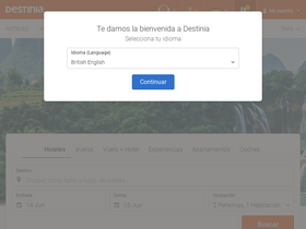 'destinia.com' screenshot