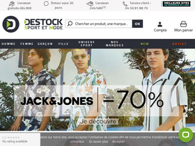 'destock-sport-et-mode.com' screenshot