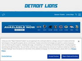 'detroitlions.com' screenshot