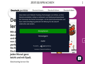 'deutsch-perfekt.com' screenshot