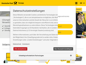 'deutschepost.com' screenshot