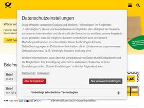 'deutschepost.de' screenshot