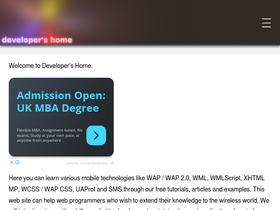 'developershome.com' screenshot