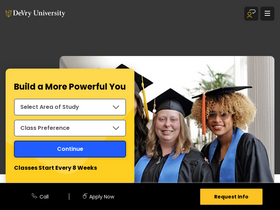 'devry.edu' screenshot