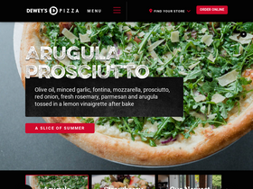 'deweyspizza.com' screenshot
