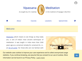 'dhamma.org' screenshot