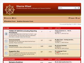 'dharmawheel.net' screenshot