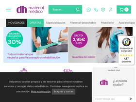 'dhmaterialmedico.com' screenshot