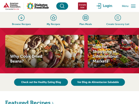 'diabetesfoodhub.org' screenshot
