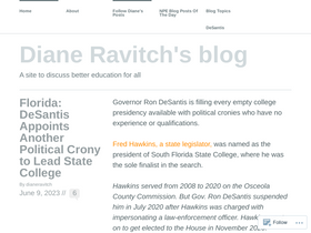 'dianeravitch.net' screenshot