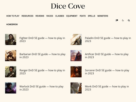 'dicecove.com' screenshot