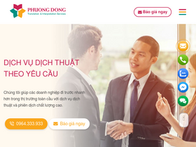 'dichthuatphuongdong.com' screenshot