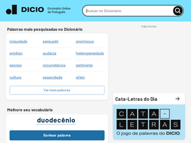 'dicio.com.br' screenshot