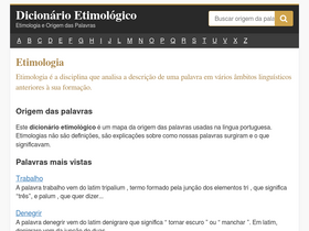 'dicionarioetimologico.com.br' screenshot