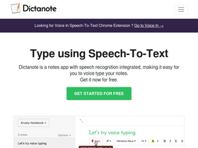 'dictanote.co' screenshot