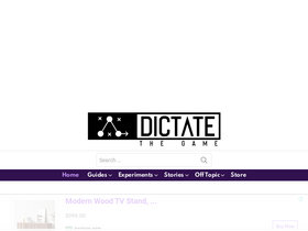 'dictatethegame.com' screenshot
