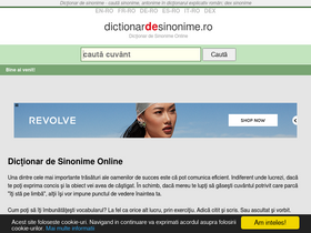 'dictionardesinonime.ro' screenshot