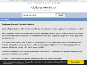 'dictionarroman.ro' screenshot