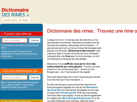 'dictionnaire-des-rimes.fr' screenshot