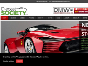 'diecastsociety.com' screenshot