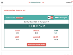 'diegebetszeiten.de' screenshot
