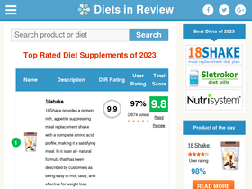 'dietsinreview.com' screenshot