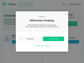 'diffchecker.com' screenshot