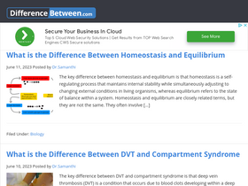 'differencebetween.com' screenshot