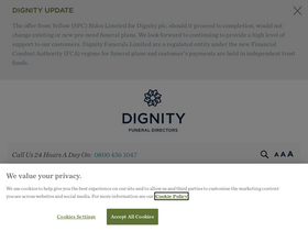 'dignityfunerals.co.uk' screenshot