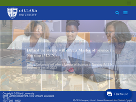 'dillard.edu' screenshot