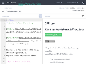 'dillinger.io' screenshot