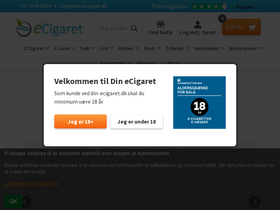 'din-ecigaret.dk' screenshot