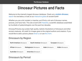 'dinosaurpictures.org' screenshot